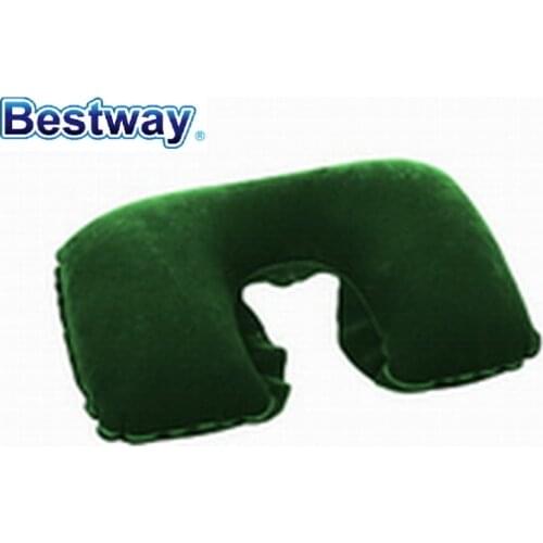 67006 Bestway 37cmx24cmx10cm Flocked Air Neck Rest for Home & Camping 14.5"x9.5"x 4" Inflatable U Pillow Air Neck Holder