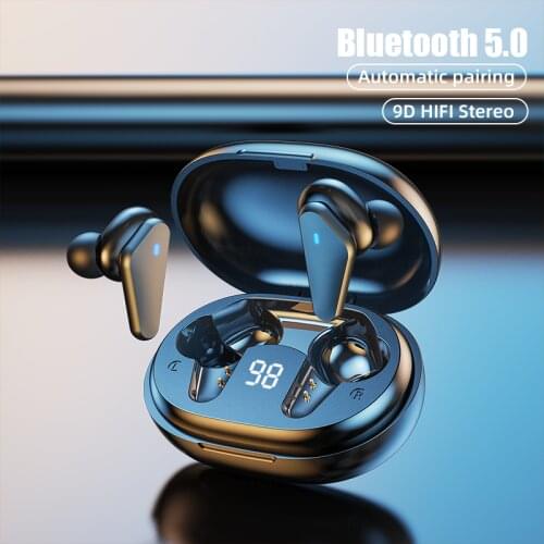 Wireless Earphone Bluetooth-compatible Waterproof Sports Headphone Stereo Mini Earbuds Noise Canceling Headsets With Microphone