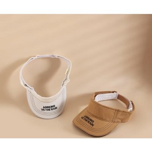 New Summer Boys Girls Sunshade Baseball Hats Simple Embroidered Letters Children Sun Cap Casual Panama Beach Empty Top Hat