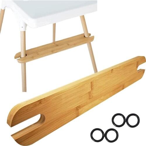 Baby Chair Footrest Ergonomic Design Non-Slip Adjustable Natural Bamboo Footboard Great Gift Baby High Chair Accessories