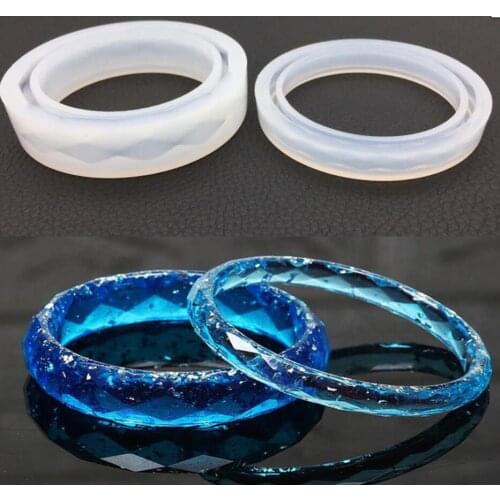 2 Shapes Silicone Casting Resin Molds For DIY Bracelets Jewelry Silicone Resin Mold Tools For Epoxy Resin
