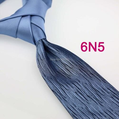 Yibei Coachella ties Blue Knot Contrast Blue Gray Stripes Necktie Patchwork Formal Neck Tie quality tie Gravata