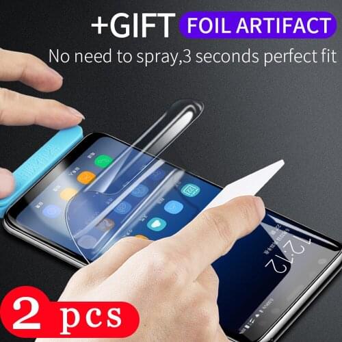 2Pcs full cover for samsung Galaxy S10 S10e S9 S8 plus s7 edge hydrogel film protective film Not Glass phone screen protector