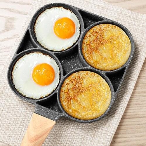 Omelet Pan Hole Frying Pot Thickened Non-stick Egg Hamburg Making Tool