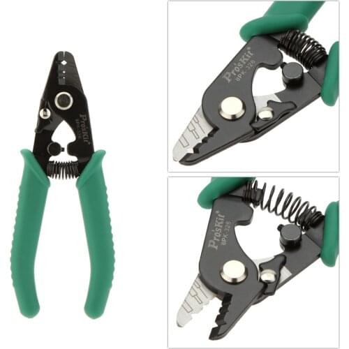 Proskit 8PK-326 clamp Fiber stripping pliers 8PK-326 Tri-Hole Fiber Optic Stripper 8PK-326 FTTH FIber Wire stripper