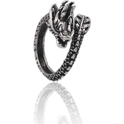 Hot Sale Retro Animal Ring Mens Goth Punk Adjustable Size Ring Female Hip Hop Men And Women Fashion Jewelry Gift