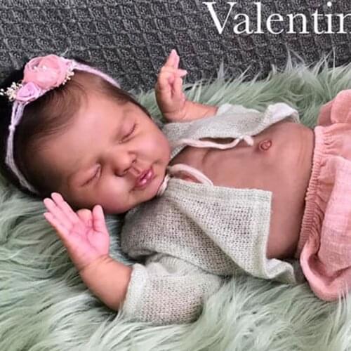 19inch Reborn Doll Kit Elisa Soft Real Touch Vinyl Body Unifinished Unpainted Blank Doll Parts Diy Doll Kit