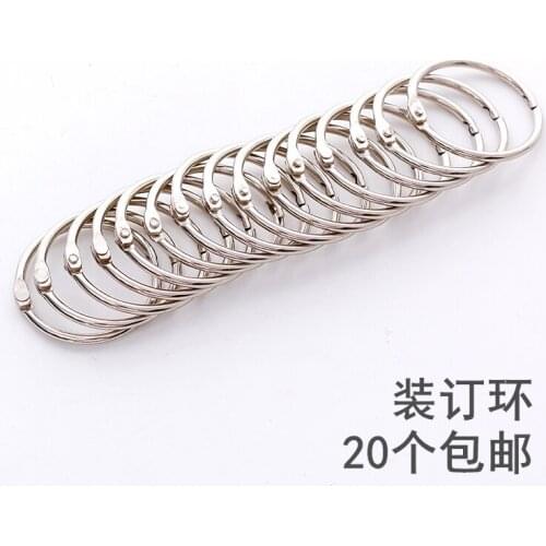 Creative Iron Storage Ring Circle Hoop DIY Card Ring Loose-leaf Easy Rings 20 PCS Binding Ring With Hole Punch