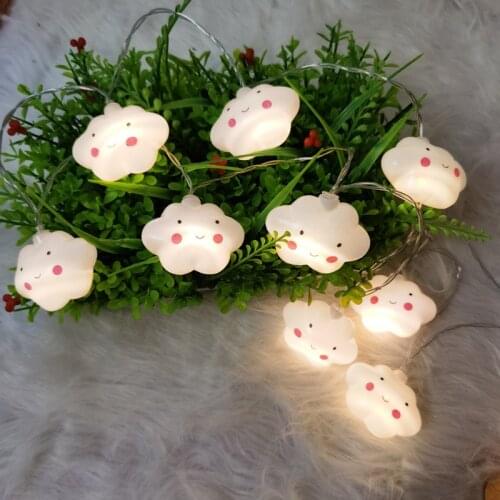 Clouds LED String Lights Cute Leds Light for Girls Bedroom Window Decoration Battery Power Indoor Holiday Ornament Fairy Luces