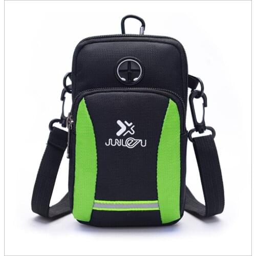 Outdoor Messenger Bag Running Mobile Phone Wrist Band Bags Holder Sport Arm Pouch Gym Crossbody Bags with Earphone Hole