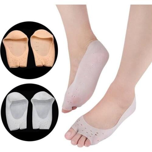 Toe Separator Socks Half Yard Silicone Sock Breathable Bunion Correction Spacer Big Toe Hallux Valgus Protector Foot Corrector