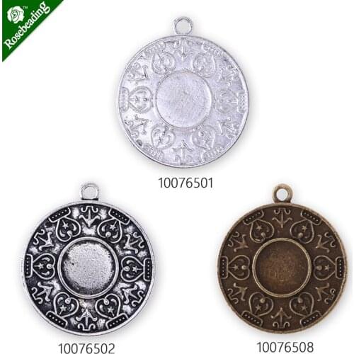 Zinc alloy 12mm inner diameter Minimalist pendant trays, Unique Pendant ,sold 20pcs/pkg-100765