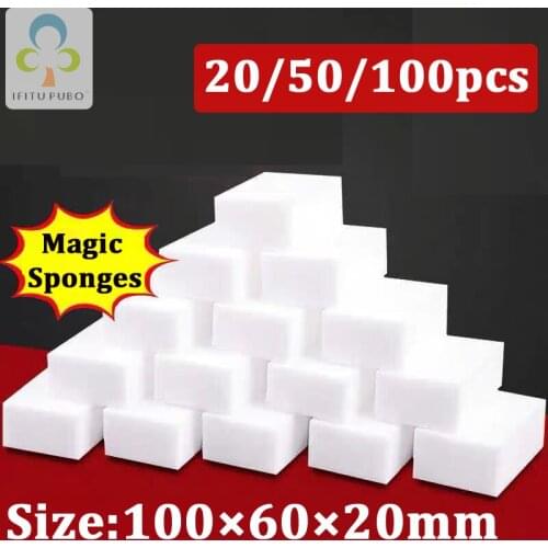 20/50/100pcs Melamine Sponge Magic Sponge High Density Eraser Home Cleaner Cleaning Sponges Dish Wash Kitchen Bathroom Tools ZXH