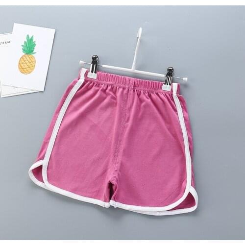 Kids Girls Shorts Toddler Summer Short Pants Cotton Solid Color Shorts For Baby Boys Children Soft Beach Shorts Infant Buttons