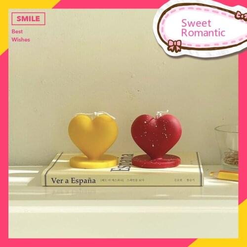 3d Columnar Heart Candle Silicone Mold Romantic Love Candle Gift Handmade Soap Mould Sweet Decoration Cake Tools