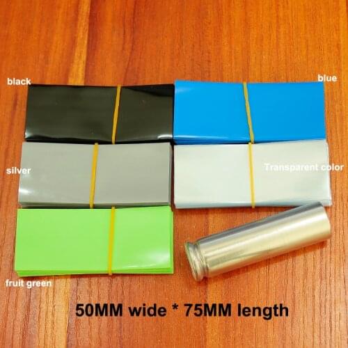 100pcs/lot Lithium battery package PVC heat shrinkable tube 32650 battery special skin heat shrinkable film insulating sleeve