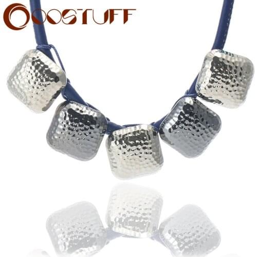 Trend Costume Jewelry for Women Big Squares Neck Chokers Vintage Necklace Pendants Suspension Accessories Korean Unusual Things