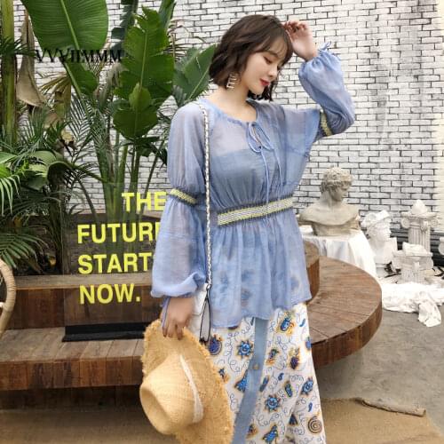 Блузки с рукавом VVVIIMMM China At AliExpress