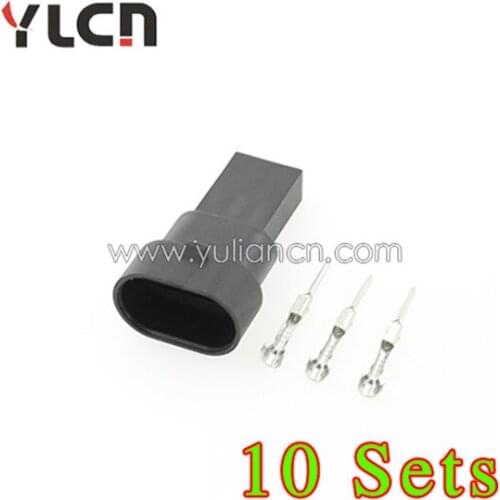 High Quality 3pin/way 10 Sets Waterpfoof Electric Car Sealed wire Connectors Plug