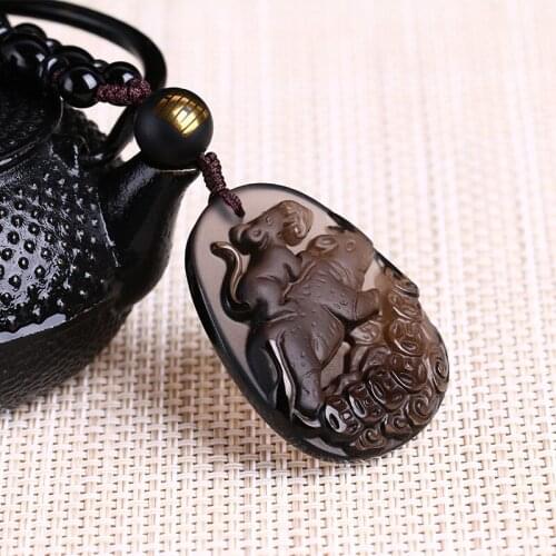 Obsessed obscure obsidian pendant is a dog in 2017 lucky mascot