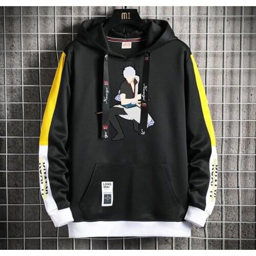 Anime Gintama Hoodie women men Popular Harajuku Hoodeds Pullover Streetwear Casual Fake Two-Piece jacket coat