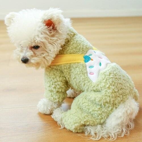 Winter Warm Dog Clothes Velvet Cake Four-Legged Pet Puppy Coat Jacket Dog Clothing