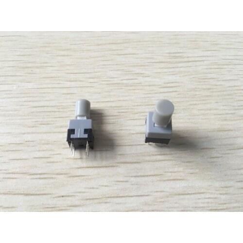 10 Pcs 8.5 x 8.5mm Momentary Tact Tactile Push Button Switch 6 Pin DIP w Cap