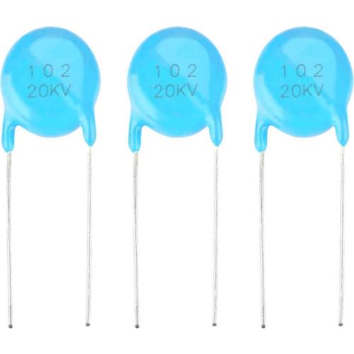 20Pcs 20KV 1nF 0.001uF 1000pF 102 High Voltage Ceramic Capacitor Kit Wholesale