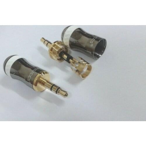 20pcs brass 3.5mm Male Plug Gold Plated Stereo Audio Jack soldering New