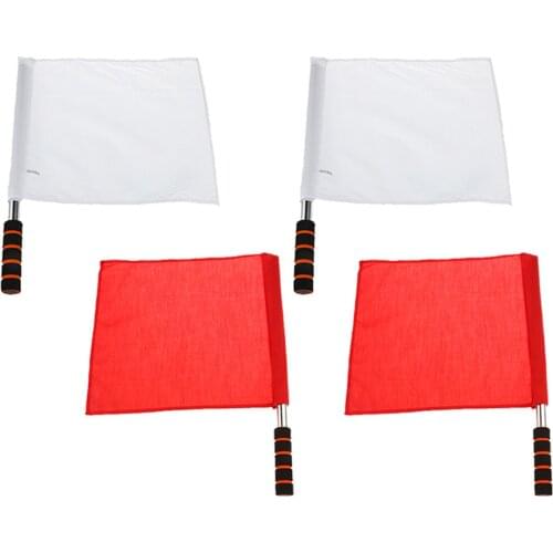 4x Referee Football Hocky Lineman Flag Hand Flag Field Sports Judge Flag