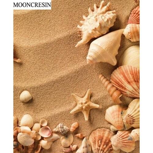 5D Diy Diamond Painting Cross Stitch Rhinestones Crystal Needlework Diamond Embroidery Sea Shell Full Drill Home Art Decoration