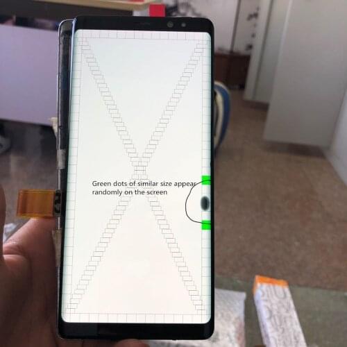 6.3'' with green spot 100%Original Amoled LCD For samsung galaxy Note 8 N950 N950F LCD Display + Touch Screen Digitizer Assembly