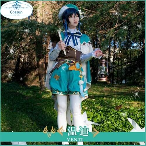 Anime Genshin Impact Venti Uniform Cosplay Costume Halloween Suit For Women Outfit New 2020
