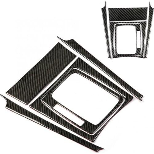 Car Gear Shift Carbon Fiber Panel Cover Trim for Mercedes Benz W204 C Class 07-13 car accessories