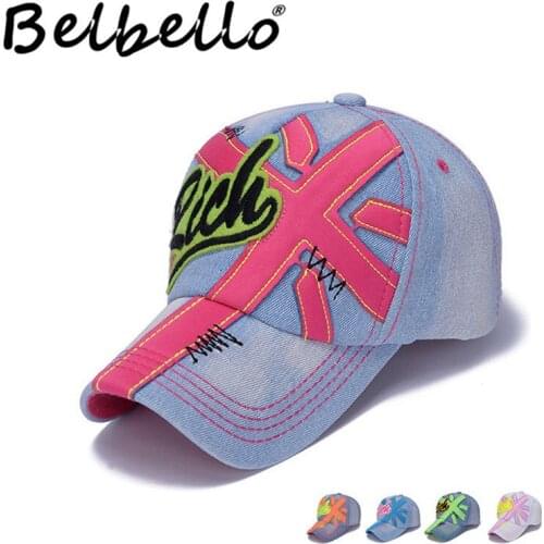 Belbello Spring Summer High-end Cowboy baseball cap Men and women Outdoor sunshade cap Meter character Sunscreen hat