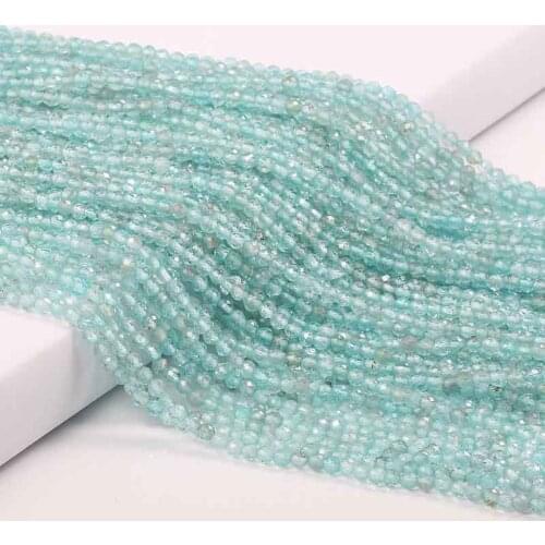 Small Beads Natural Stone Beads Light Apatite 2 3mm Section Loose Beads for Jewelry Making Necklace DIY Bracelet Accessories