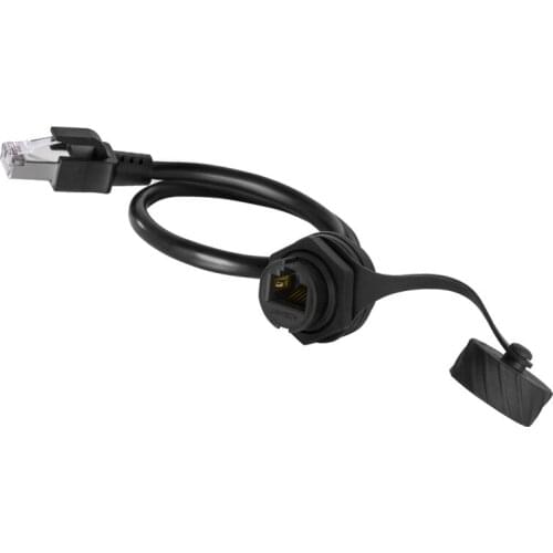 Cat5e Ethernet Waterproof Cable,RJ45 IP67 Male to Female M20/M22 Panel Mount Extender Water Proof Connector Extension cord