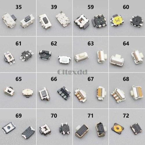 Cltgxdd 16models 160PCS/Lot Tactile Tact Push Button Switch 2Pin 4Pin DIY SMD Microswitch For Samsung Nokia Lenovo Xiaomi Moto