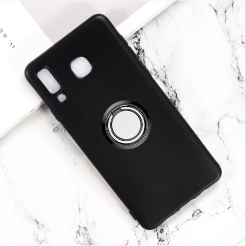 For Samsung Galaxy A8 A9 Star Back Ring Holder Bracket Phone Case Cover TPU Soft Silicone On SM-G885F, SM-G8850, SM-G885Y