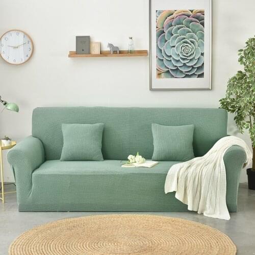 Spandex Sofa Cover Elastic Stretch Loveseat Slipcovers Couch Cover Thickening Soft Waffle Pattern Sofa Covers for Living Room
