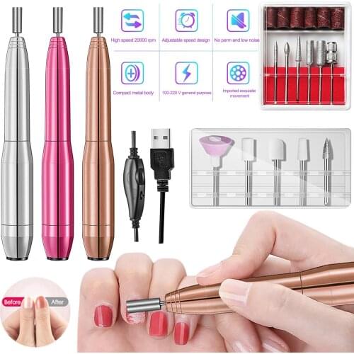 Electric Nail File Portable Manicure Pedicure Nail Drill Kit With Sanding Belts Electric Nail File Portable Manicure Pedicure