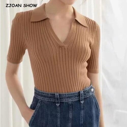 HAKOMANY Women's Knitted T-shirts