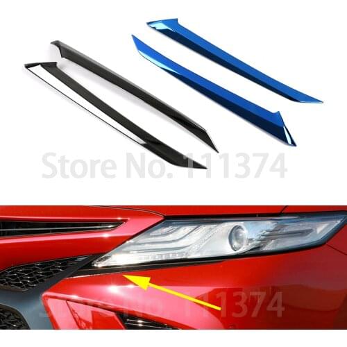 Chrome Headlight Trims Cover for Toyota Camry XV 70 2018 2019 2020 Stainless Steel Decoration ABS Accessories