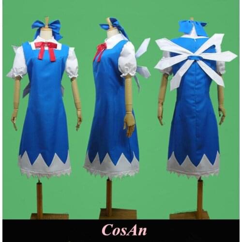 Game Touhou Project Cirno Cosplay Costume The High Quality Blue White Assorted Colors Uniform Role Play Clothing Custom-Make Any