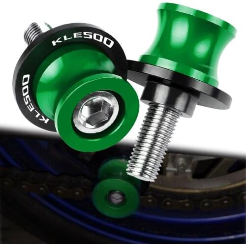 10MM Motorcycle Swingarm Spools Rear Stand Screws Sliders For KAWASAKI KLE500 KLE 500 1991-2007 2006 2005 2004 2003 2002 2001 00