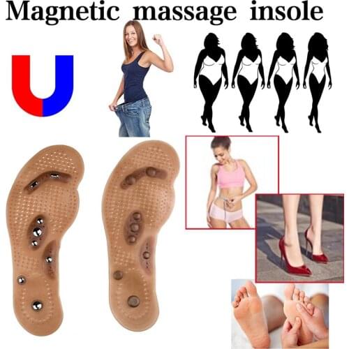 Body Detox Slimming Magnetic Foot Acupuncture Point Therapy Insole Cushion Massager Brioche Comfort Massage Shoe Pads Therapy