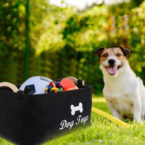 Pet Dog Storage Basket For Organizing Pet Toys Blankets Leashes And Food