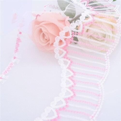 New design 15cm embroidery mesh lace trim use for bed sheet cover and pillow quilt trim decoration