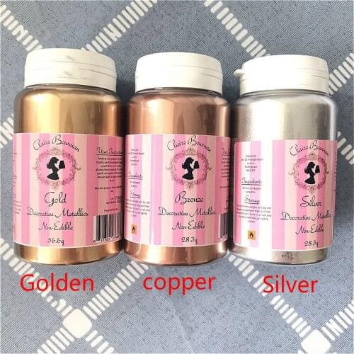 Fondant Cake Macaron French Chocolate Powder Gold Claire Bowman Cake lace Gold Silver Copper Toner