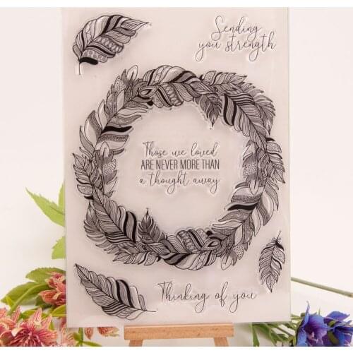 15x21 feather Transparent Clear Silicone Stamp/Seal for DIY scrapbooking/photo album Decorative card making
